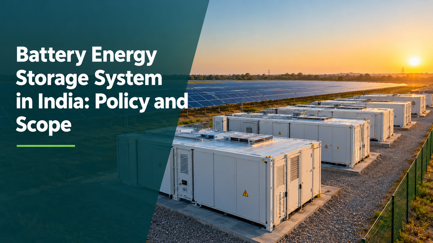 Battery Energy Storage System in India: Policy and Scope